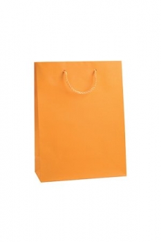 Geschenktasche Papier uni orange klein